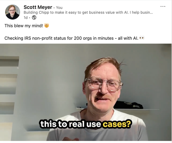 Chipp Chatter - Non-profit AI Hacks, Adoption Gaps, Personal Software, Cost-Curves, and more