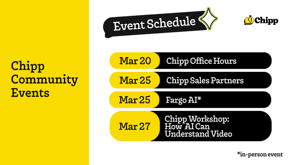 Mark Your Calendars: Chipp Community Events Are Here!