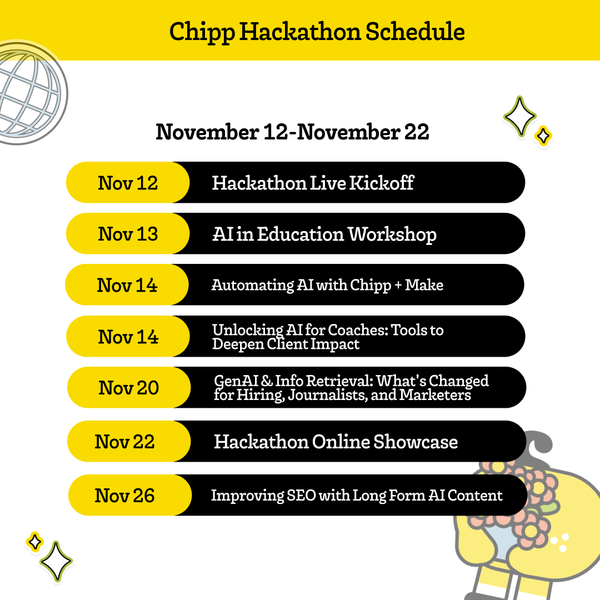 Join the Chipp AI Hackathon: Build Practical AI Solutions Together